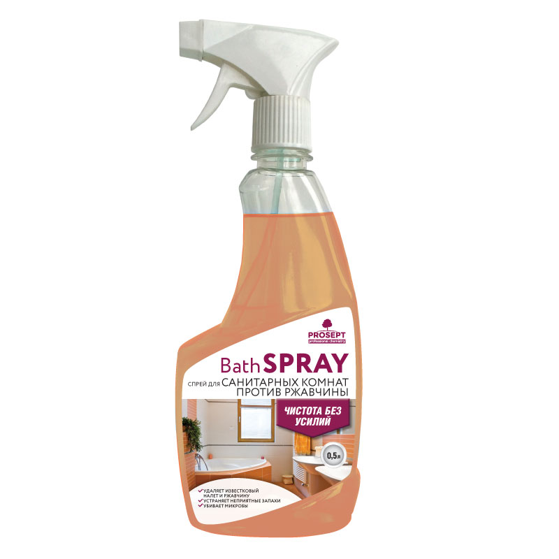 Bath Spray. Универсальный спрей для санитарных комнат, готовый раствор 0.5л